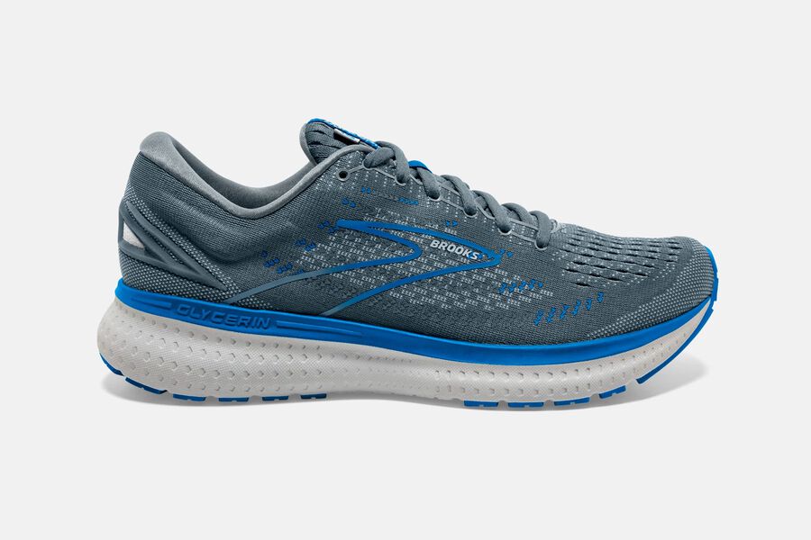 Brooks Israel Glycerin 19 Road Running Shoes Mens - Grey/Blue - MAY-620538